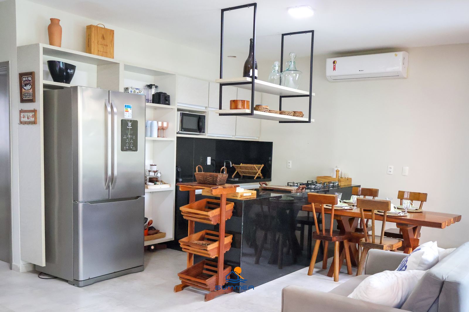 Casa Fontes - Sala e cozinha